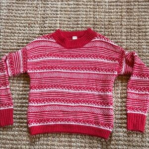 GAP Red and‎ White Patterned Women's Sweater XS